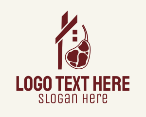 Steak - Meat Butcher House logo design