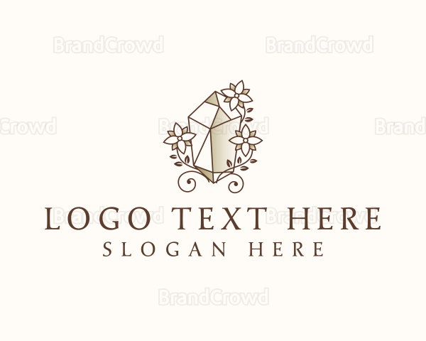 Floral Gemstone Crystal Logo