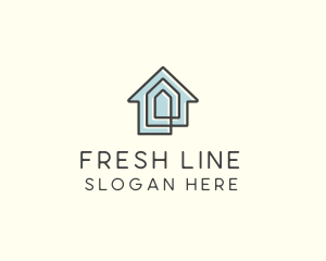 Line - House Maze Line logo design