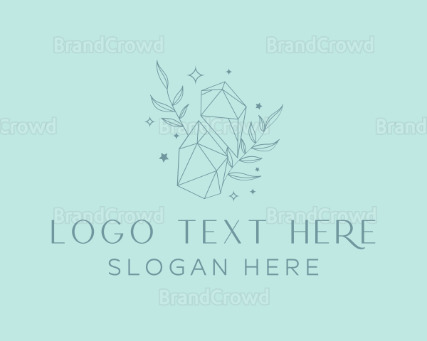 Elegant Crystal Leaves Logo