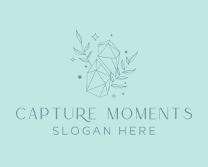 Elegant Crystal Leaves Logo