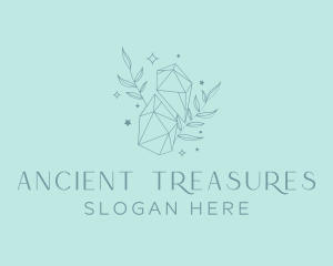 Elegant Crystal Leaves logo design