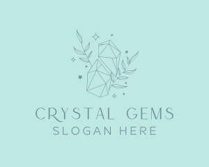 Elegant Crystal Leaves logo design