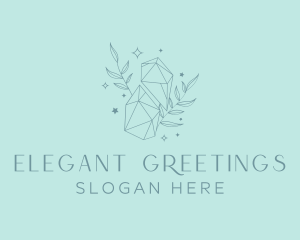 Elegant Crystal Leaves logo design