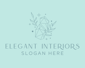 Elegant Crystal Leaves logo design