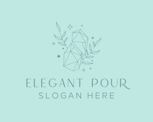 Elegant Crystal Leaves logo design