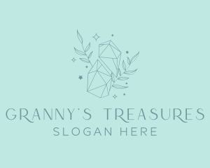 Elegant Crystal Leaves logo design