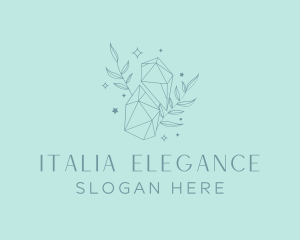 Elegant Crystal Leaves logo design