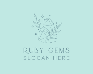 Elegant Crystal Leaves logo design