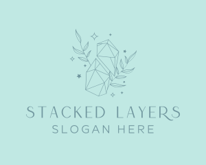 Elegant Crystal Leaves logo design