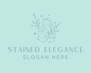 Elegant Crystal Leaves logo design