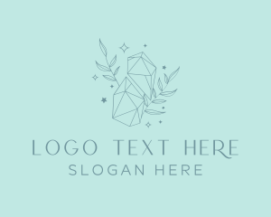 Elegant Crystal Leaves Logo