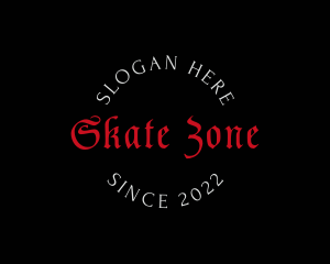 Skate - Simple Gothic Tattoo logo design