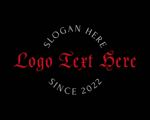 Biker - Simple Gothic Tattoo logo design