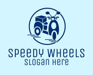 Scooter - Blue Delivery Scooter logo design