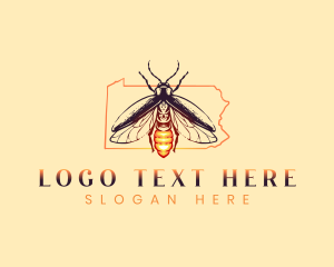 Pine Cones - Firefly Insect Pennsylvania logo design