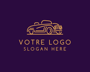 Minimalist Golden Car Logo