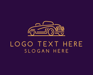 Premium - Minimalist Golden Car logo design