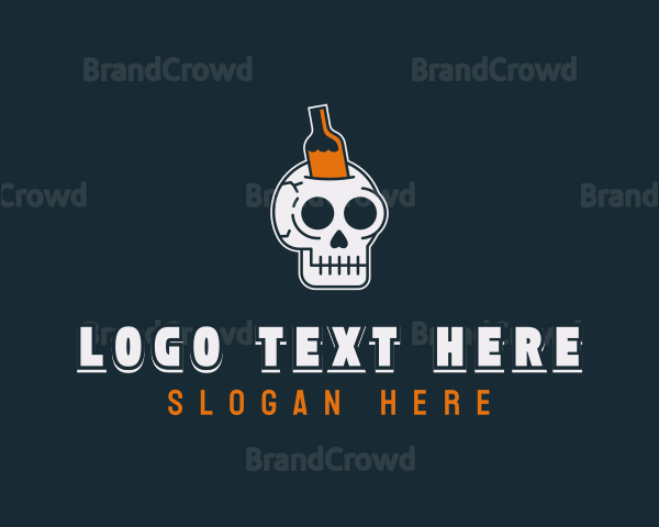 Beer Brewery Skull Logo