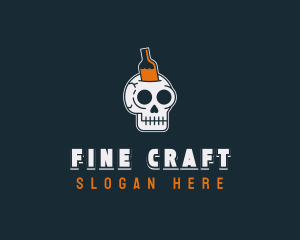 Beer Brewery Skull logo design