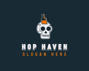 Brewery - Beer Brewery Skull logo design