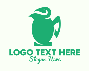 Vegan - Green Herbal Pitcher logo design