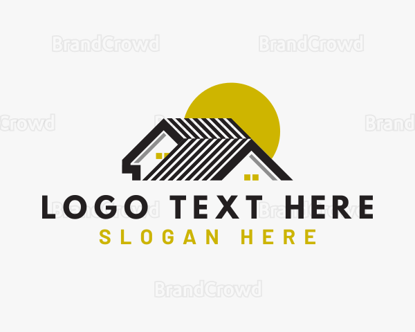 House Roof Sun Logo
