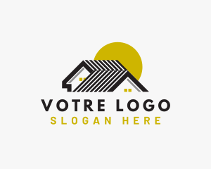 House Roof Sun Logo