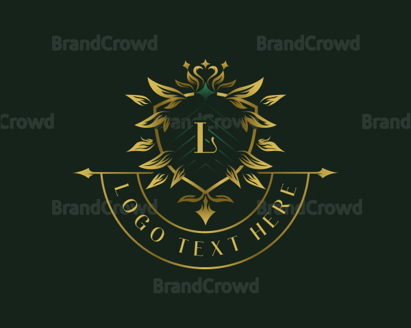 Leaf Royalty Ornament Logo