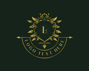 Investment - Leaf Royalty Ornament logo design