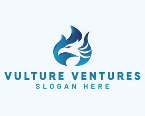 Vulture - Blue Eagle Fire logo design