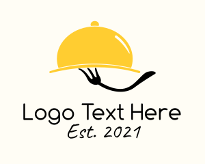 Tray - Food Dome Fork logo design