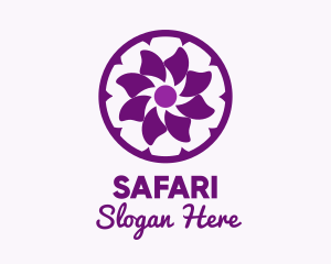 Purple Flower Sun Logo