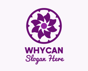 Purple Flower Sun Logo