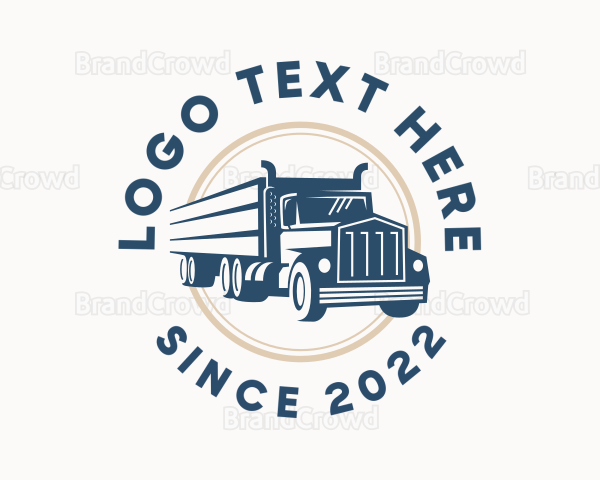 Logistics Haulage Truck Logo