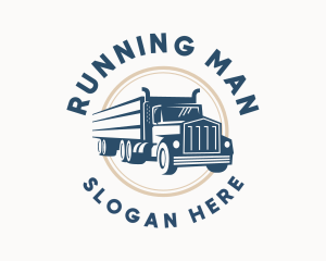 Logistics Haulage Truck Logo