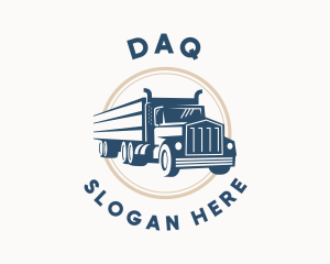 Logistics Haulage Truck Logo