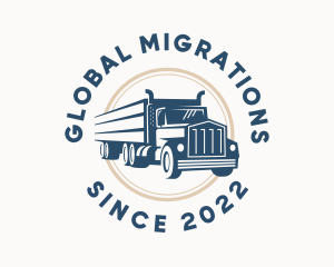 Logistics Haulage Truck logo design