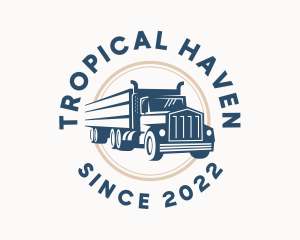 Logistics Haulage Truck logo design