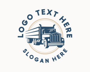 Logistics Haulage Truck Logo