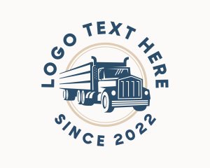 Driver - Logistics Haulage Truck logo design