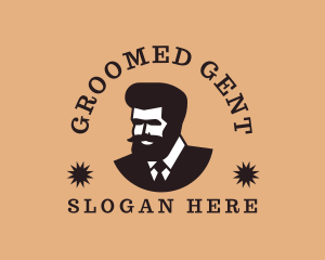 Groom - Man Barbershop Grooming logo design