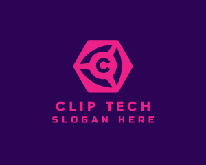 Geometric Cube Tech logo design