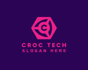 Geometric Cube Tech logo design