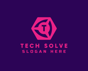 Geometric Cube Tech logo design