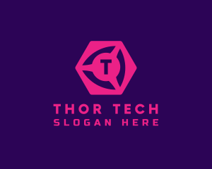 Geometric Cube Tech logo design