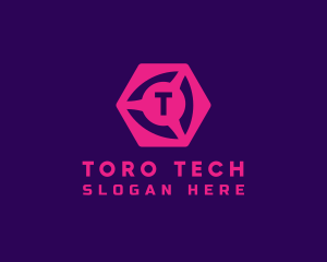 Geometric Cube Tech logo design