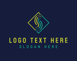 Customer Support - Tech Wave Letter S logo design