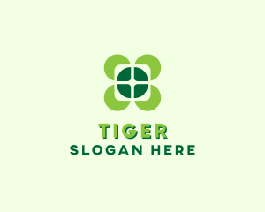 Shape - Lucky Four Leaf Clover logo design