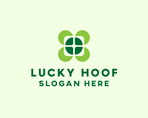 Lucky Four Leaf Clover logo design